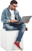 man on laptop